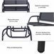 Banco Baloiço Metal e Tecido de Textilene Outsunny 120x70 Preto