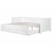 Beliani Cama com estrado Madeira de seringueira CAHORS 186x209 Branco