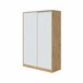 Armário 2 portas com efeito madeira 120 Branco