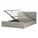 Beliani Cama com estrado Pele sintética ROCHEFORT 150x214 Cinza Escuro