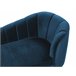 Beliani Chaise longue à direita Veludo ALLIER Azul Marino