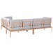 Beliani Conjunto lounge RIMA III Cinza