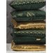 Beliani Almofada decorativa FREESIA 45x45 Azul/ Verde