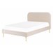Beliani Cama com estrado Veludo FLAYAT 153x215 Bege