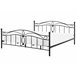 Beliani Cama com estrado Metal ANTLIA 188x209 Preto