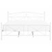 Beliani Cama com estrado Metal RODEZ 146x208 Branco