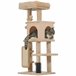 Arranhador para Gatos Melamina de Madeira e Sisal PawHut Cru