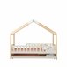 Cama nido de madeira maciça WOOD 90x190 cm em branco natural Branco/ Madeira