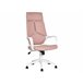 Beliani Cadeira de escritório DELIGHT Rosa Talco