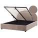 Beliani Cama com armazenamento Bouclé VAUCLUSE 174x214 Bege