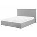 Beliani Cama com armazenamento Poliéster LORIENT 177x216 Cinza Claro