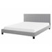 Beliani Cama com estrado Poliéster POITIERS 171x215 Cinza Claro