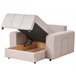 Beliani Chaise longue Poliéster INNVIK Castanho Claro