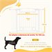 Barreira de Segurança Cães Aço e PA PawHut Branco