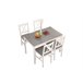 Conjunto de mesa com 4 cadeiras VERSALLES Branco/cinza