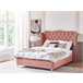 Beliani Cama Veludo AYETTE 205x215 Cinza