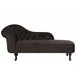 Beliani Chaise longue versão à esquerda Veludo NIMES Castanho
