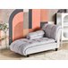 Beliani Chaise longue à direita Veludo LORMONT Cinza Claro
