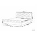 Beliani Cama com estrado Veludo AVALLON 152x233 Cinza Claro