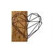 Placa decorativa WOOD HEART em metal negro Preto