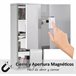 Armário para Remedios Aço 430 inox, porta em vidro temperado Cinza