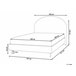 Beliani Cama com estrado Poliéster MILLAY 196x211 Branco/ Bege