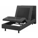 Beliani Cama ajustável Poliéster DUKE 82x216 Cinza Claro