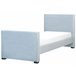 Beliani Cama Veludo TEENIE 98x230 Azul Claro