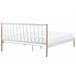Beliani Cama com estrado Metal MAURS 187x209 Branco
