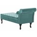 Beliani Chaise longue à direita Veludo PESSAC Azul/ Verde