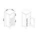 Armário de casa de banho Karlsøy com 1 porta MDF rattan Branco