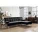 Sofá-cama Chaise Longue XS Preto