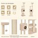 Arranhador para Gatos Aglomerado e Sisal PawHut Bege