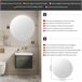 Espelho LED redondo para banheiro 80x4 Transparente