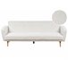Beliani Sofá de 3 lugares Bouclé FLORLI Branco/ Bege