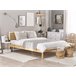 Beliani Cama com estrado Madeira de seringueira CARNAC 165x210 Castanho