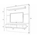 Painel compacto de TV 178cm SLIN branco Branco