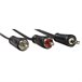 Cabo áudio jack para 2 RCA 00205110 Preto