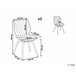 Beliani Silla de comedor LISLE Azul Marino