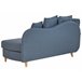 Beliani Chaise longue Linho MERI Azul