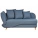 Beliani Chaise longue Linho MERI Azul