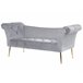 Beliani Chaise longue Terciopelo NANTILLY Azul Marino