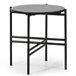 Mesa de centro redonda Bombai, mármore preto Preto
