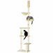 Arranhador para Gatos Aglomerado, Pelúcia e Sisal PawHut Cru