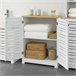 Armário de casa de banho de chão 2 prateleiras BZR41-W SoBuy Branco