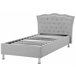 Beliani Cama com armazenamento Pele sintética METZ 126x217 Branco