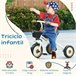 Triciclo para Crianças Metal, EVA, PP e PE AIYAPLAY Branco