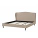 Beliani Cama com estrado Poliéster COLMAR 192x215 Areia