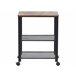 Beliani Carrito de cocina BOLZANO Preto