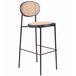 Banqueta vintage com design clássico em rattan natural - North Preto